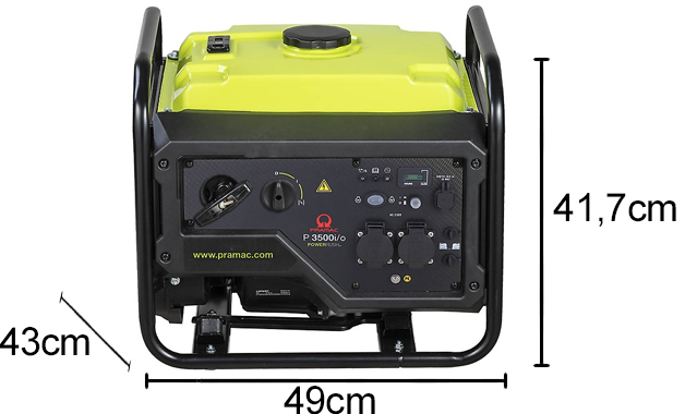 Schema tecnico generatore di corrente P3500io monofase Pramac