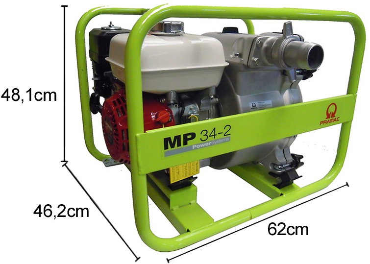 Schema tecnico motopompa acque nere MP 34-2 Pramac