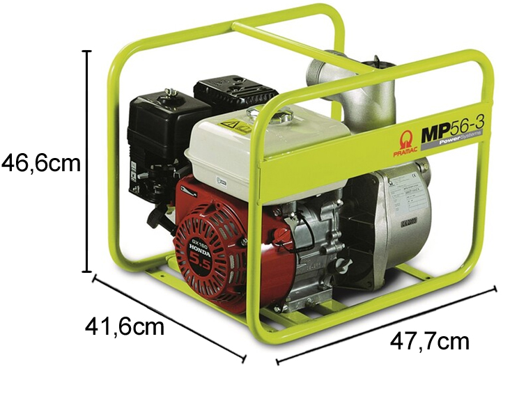 Schema tecnico motopompa acque chiare MP 56-3 Pramac