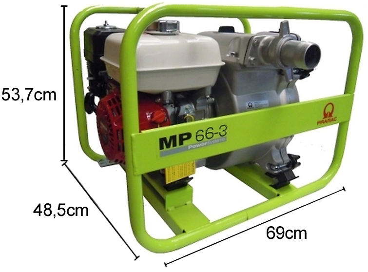 Schema tecnico motopompa acque nere MP 66-3 Pramac