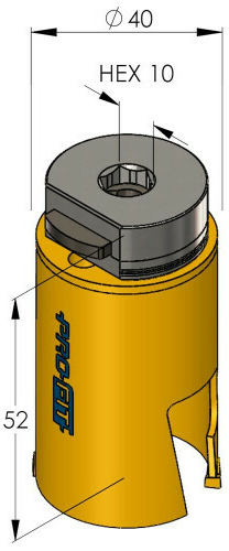 Schema tecnico sega a tazza Multi Purpose ProFit 40mm