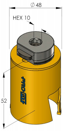 Schema tecnico sega a tazza Multi Purpose ProFit 48mm