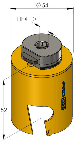 Schema tecnico sega a tazza Multi Purpose ProFit 54 mm