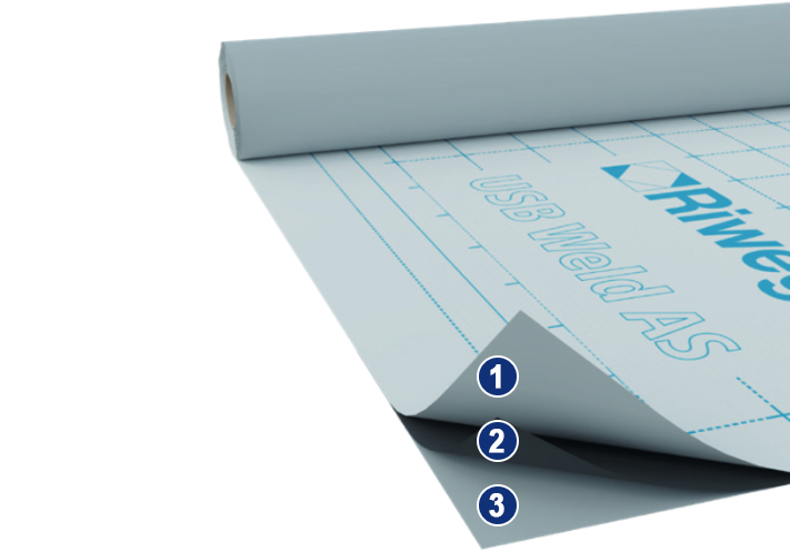 Membrana da tetto impermeabile traspirante Riwega USB Weld AS in PU (rotolo  1,5x30 metri)