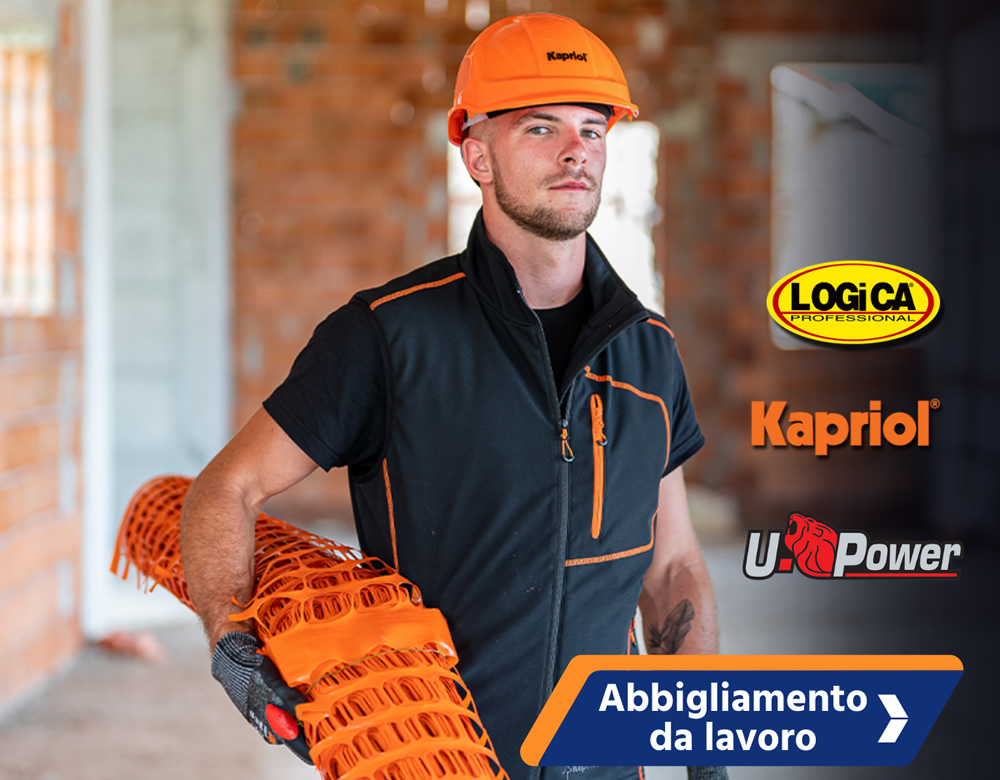 Abbigliamento professionale da lavoro Logica, Kapriol, Metrica, U-power per proteggersi al meglio